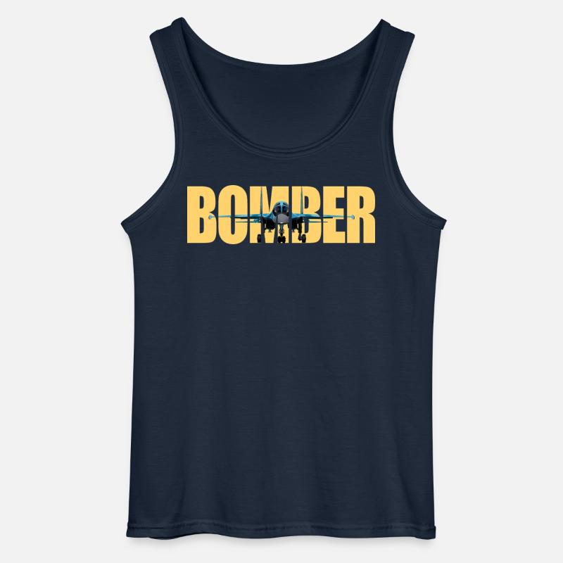 Bomber Su-34 - Gildan Men’s Tank Top - navy