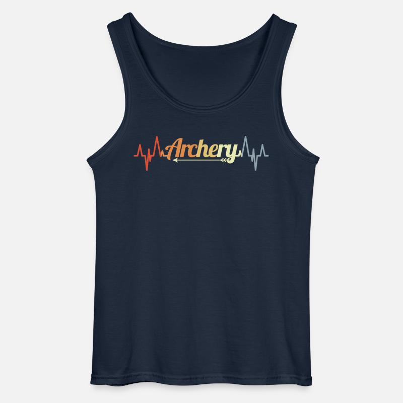 Bogenschießen Herzschlag - Gildan Männer Tank Top - Navy
