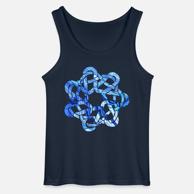 Celtic knot 9 e 80 - Gildan Men’s Tank Top - navy