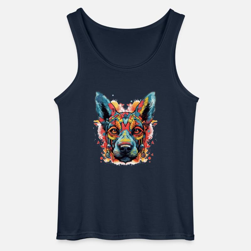 Hund - Gildan Männer Tank Top - Navy