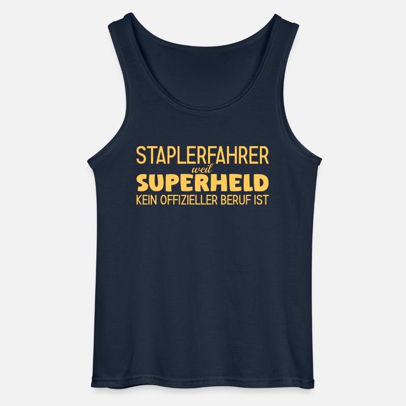 Staplerfahrer Superheld Gabelstaplerfahrer - Gildan Männer Tank Top - Navy
