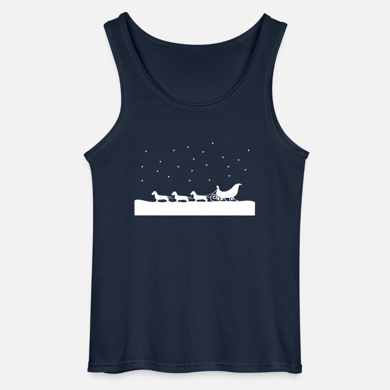 Weihnachtsdackel - Gildan Männer Tank Top - Navy