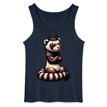 ferret ferret holder ferret owner - Gildan Men’s Tank Top - navy - Front - AI Model Male 185 dark (185cm)