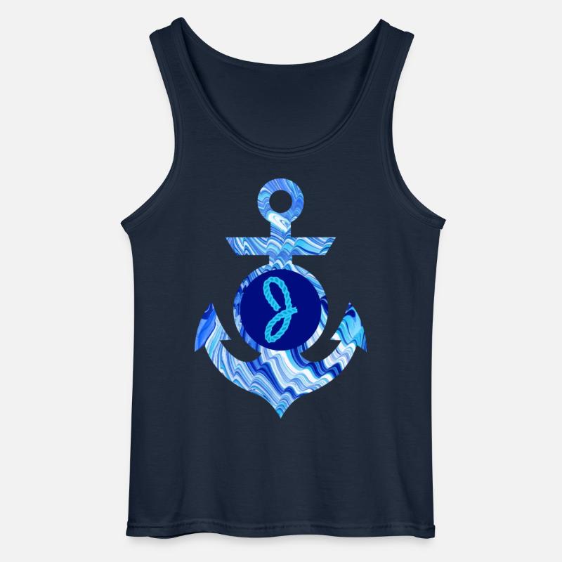 anker e 80 j - Gildan Männer Tank Top - Navy