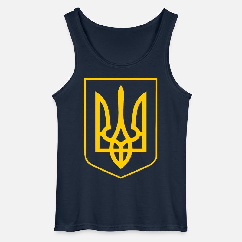 Ukraine - Gildan tanktop til mænd - marineblå