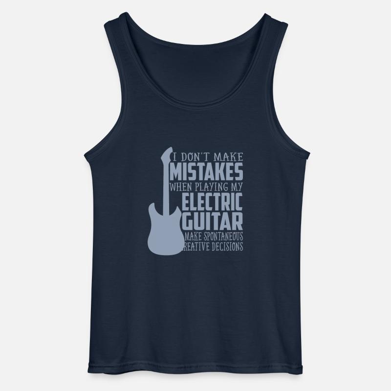 Vater mit E-Gitarre - Gildan Männer Tank Top - Navy
