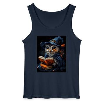 Halloween Geschenk Frauen Eule Männer Kinder Deko - Gildan Männer Tank Top - Navy - Vorne - AI Model Male 185 dark (185cm)