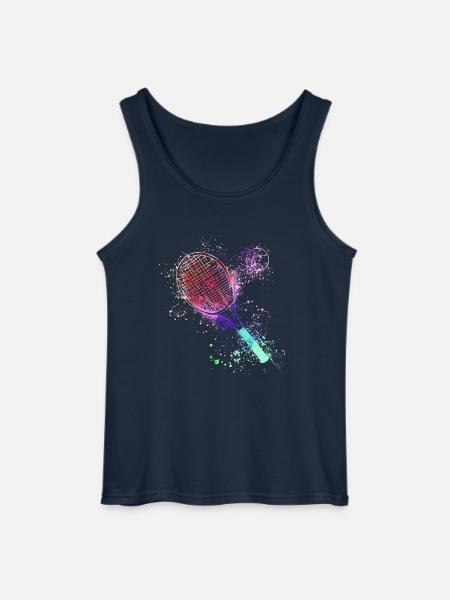 tennis,schläger,ball,graffiti,blau,malerei,bunt - Gildan Männer Tank Top - Navy