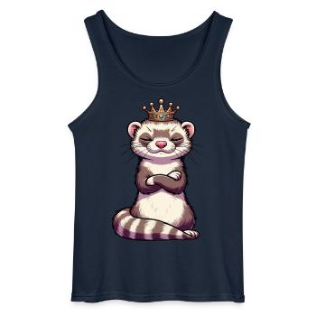 ferret ferret holder ferret owner - Gildan Men’s Tank Top - navy - Front - AI Model Male 185 dark (185cm)