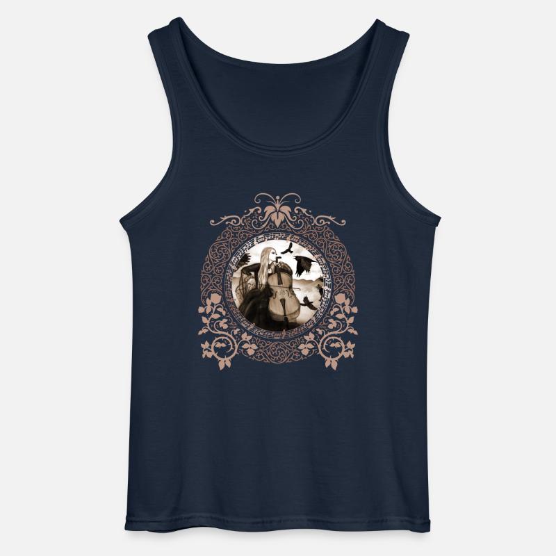 Gothic Cellist - Gildan Männer Tank Top - Navy