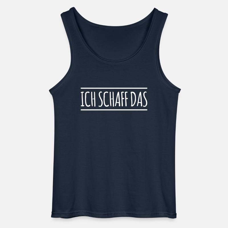 Ich schaff das - Linie - Gildan Männer Tank Top - Navy