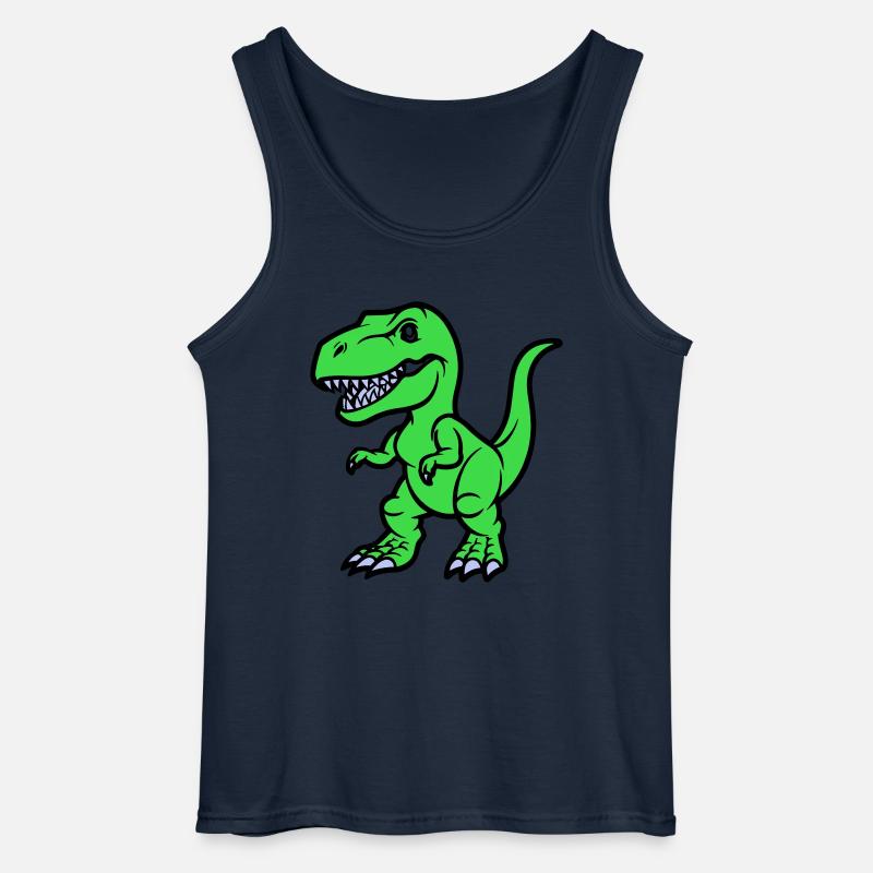 T Rex Comic - Gildan Männer Tank Top - Navy
