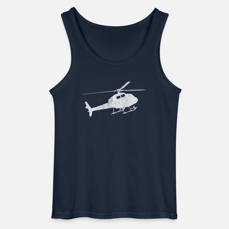 Schwarzer Helikopter Design - Gildan Männer Tank Top - Navy