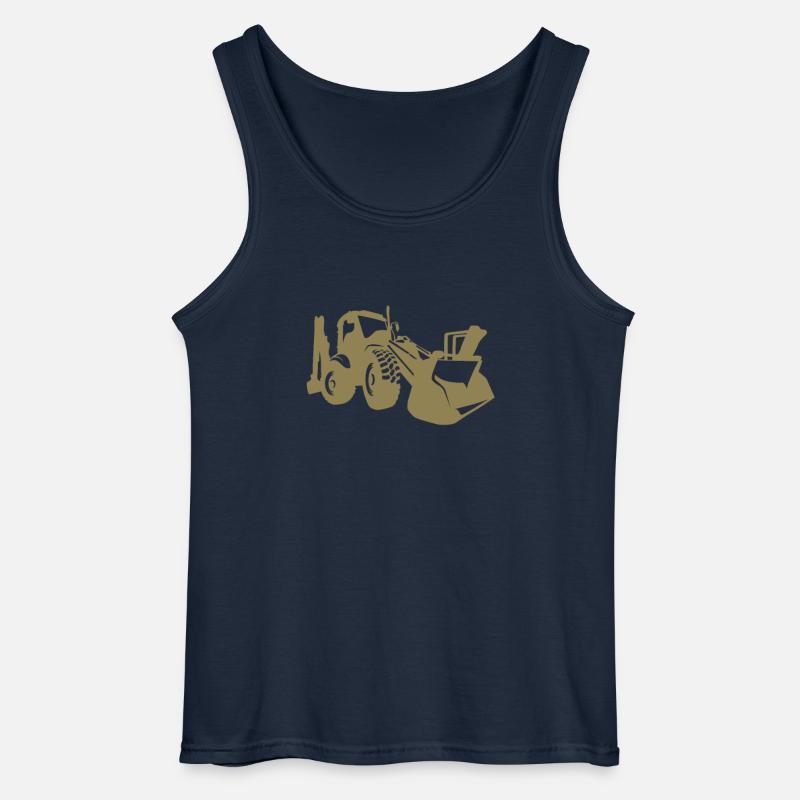 Baggerfahrer Bagger Frontlader Sprüche - Gildan Männer Tank Top - Navy