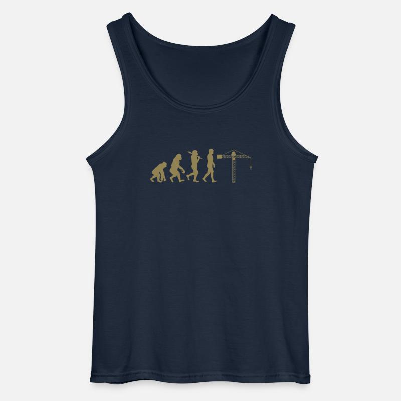 Crane operator Evolution - Gildan Men’s Tank Top - navy