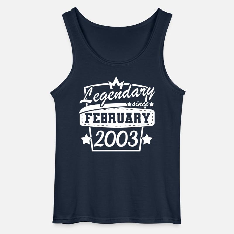 February 2003 retro - Gildan Men’s Tank Top - navy