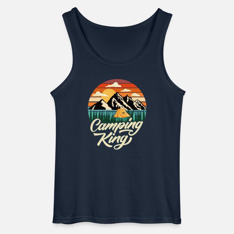 Camping - Gildan Männer Tank Top - Navy