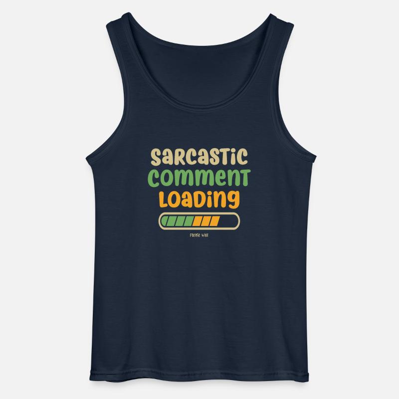 Sarcastic comment loading - please wait - Gildan Men’s Tank Top - navy