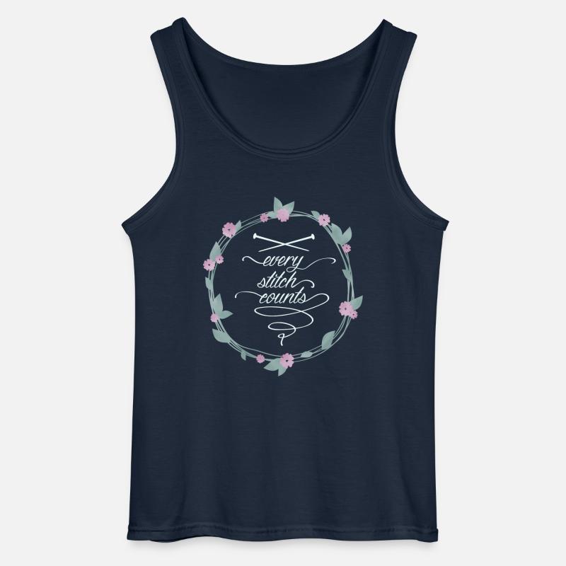 every stitch counts dark - Gildan Männer Tank Top - Navy