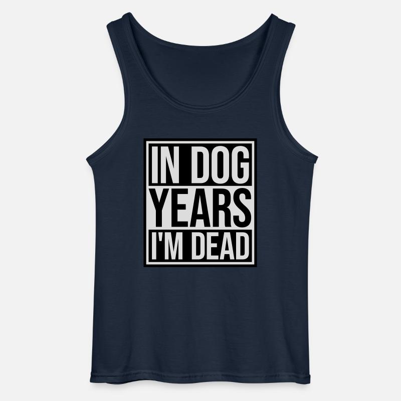 in dog years Dead - Gildan Men’s Tank Top - navy