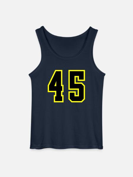 45 Number Leotard - Gildan Men’s Tank Top - navy