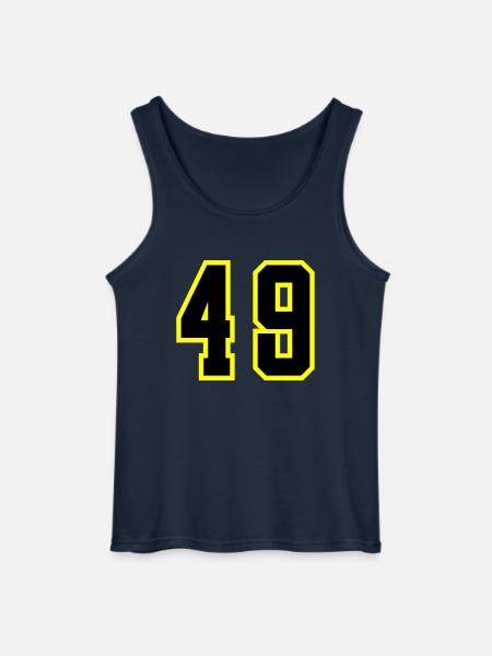 49 Number Leotard - Gildan Men’s Tank Top - navy