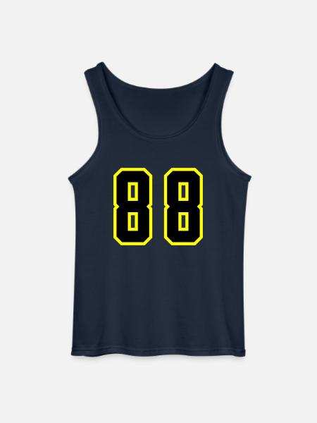 88 Number Jersey - Gildan Men’s Tank Top - navy