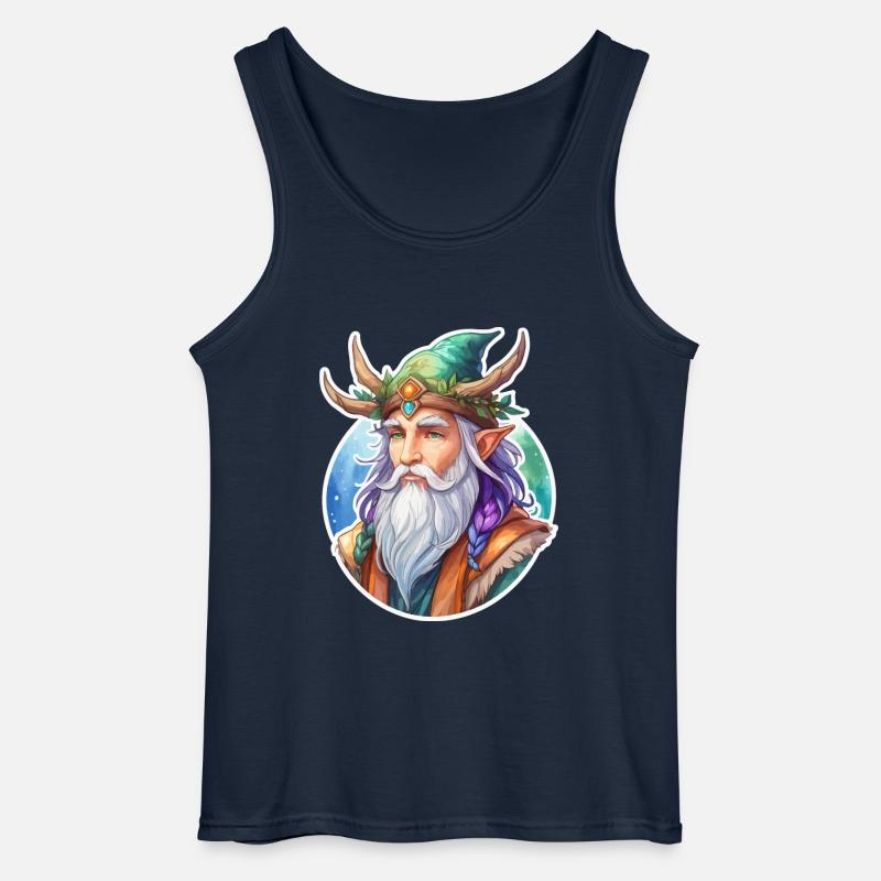 Druide Wasserfarben - Gildan Männer Tank Top - Navy