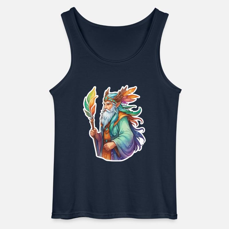 Druide Wasserfarben - Gildan Männer Tank Top - Navy