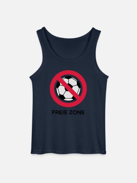 Anti Fussball - Gildan Männer Tank Top - Navy