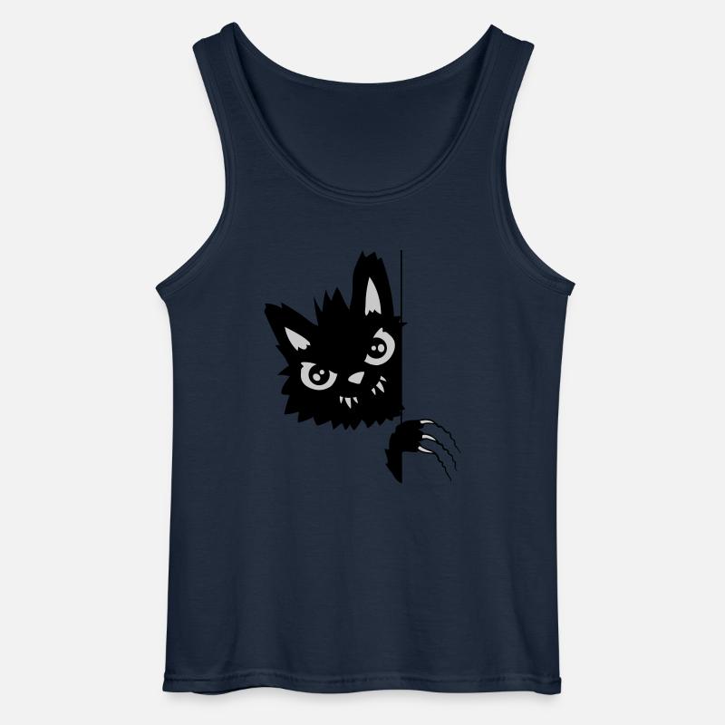Graffi di gatto malvagio - Canotta da uomo Gildan - navy