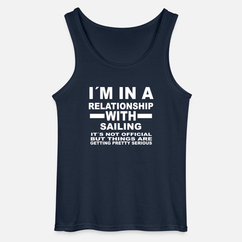 relationship with SAILING - Gildan Männer Tank Top - Navy