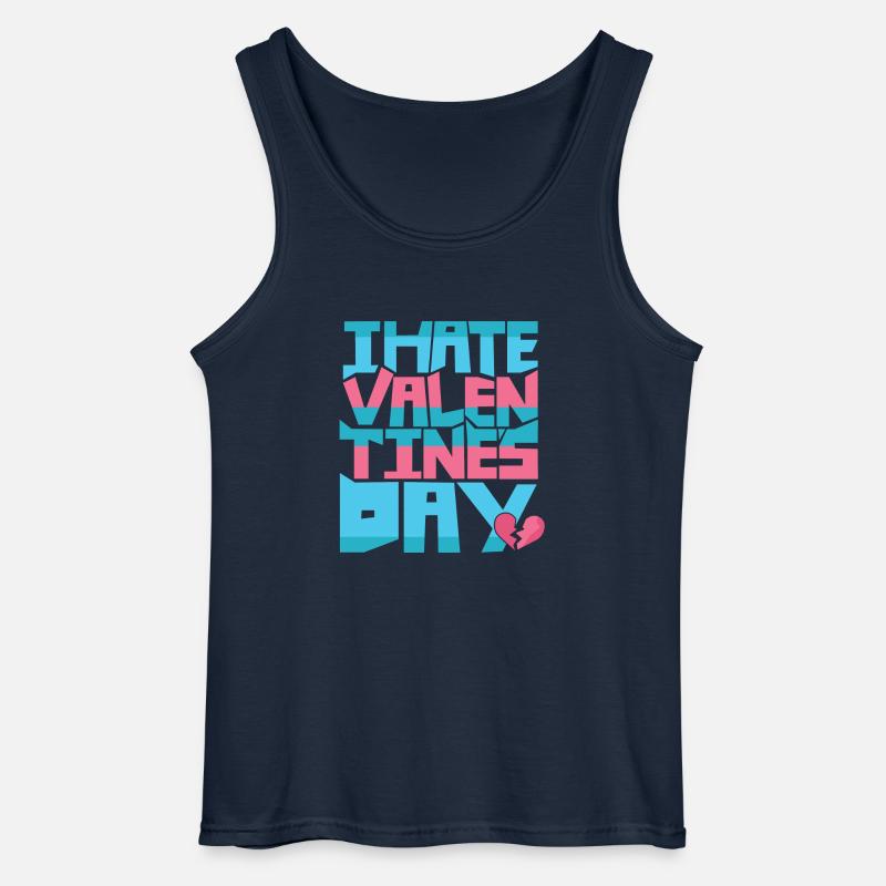 i hate valentines day - Gildan Männer Tank Top - Navy