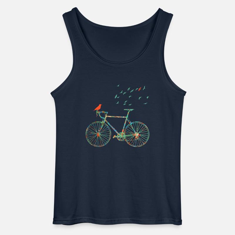 fahrrad e 4 - Gildan Männer Tank Top - Navy
