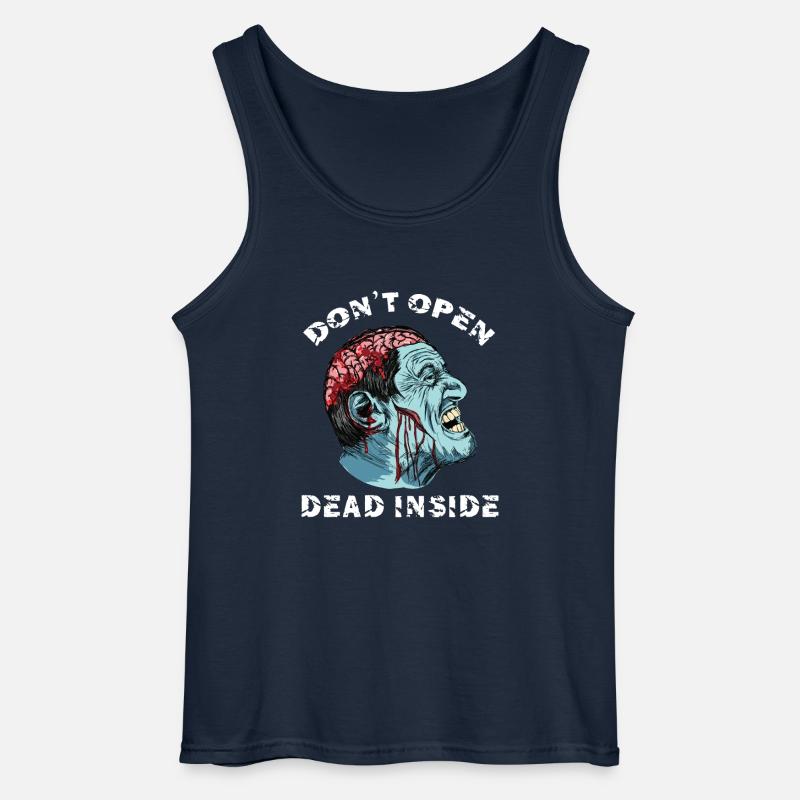 Zombie - Don't Open Dead Inside - Gildan Männer Tank Top - Navy