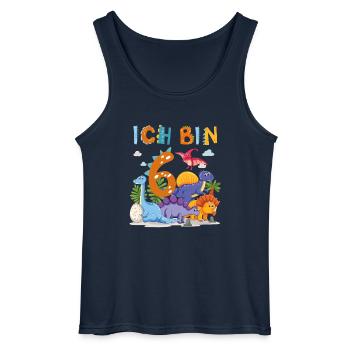 6. Geburtstag Ich Bin 6 Dinosaurier T-Rex Dino - Gildan Männer Tank Top - Navy - Vorne - AI Model Male 185 dark (185cm)