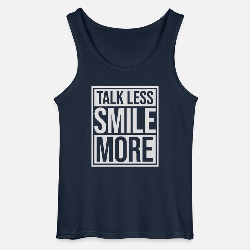 talk less smile more - Gildan Männer Tank Top - Navy