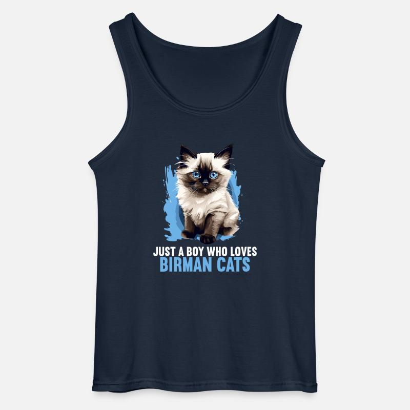 Birman Cat Birma Katze - Gildan Männer Tank Top - Navy