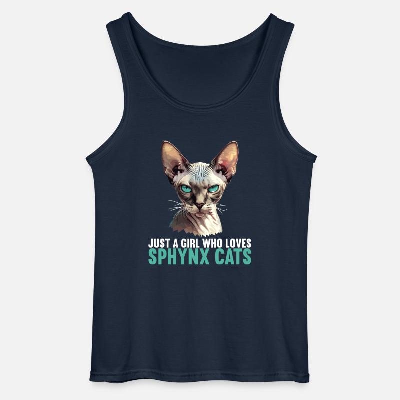 Sphynx Kätzchen Sphynx Katze - Gildan Männer Tank Top - Navy
