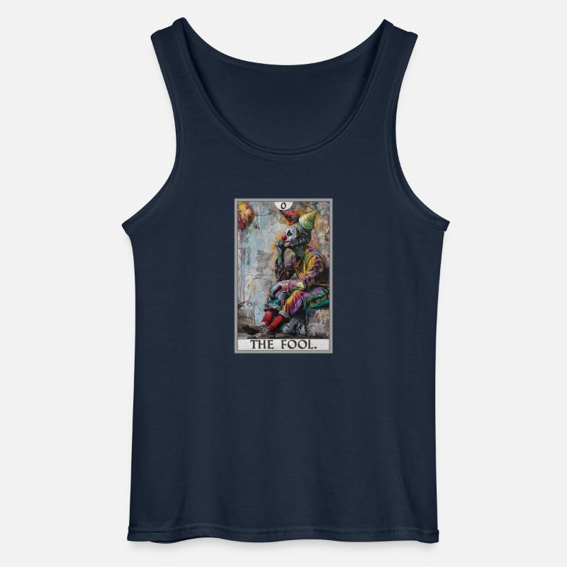Tarotkort Tarotkort Narren Narren - Gildan tanktop til mænd - marineblå