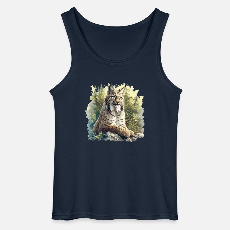 Lynx Luchse Luchs - Gildan Männer Tank Top - Navy