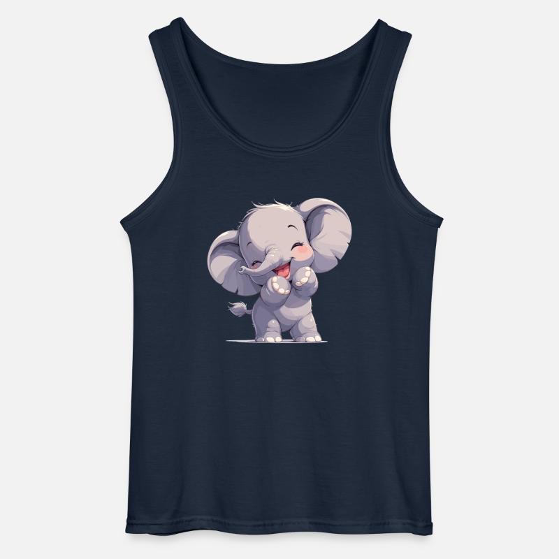 Elephant Elefanten Elefant - Gildan Männer Tank Top - Navy