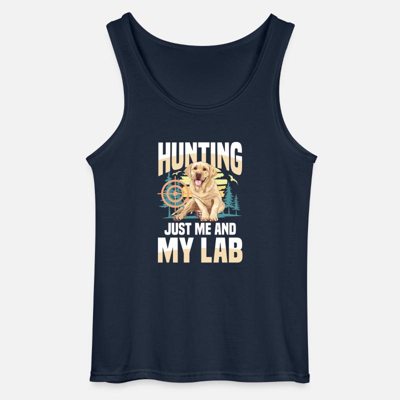 Jagd Mit Labrador - Gildan Männer Tank Top - Navy