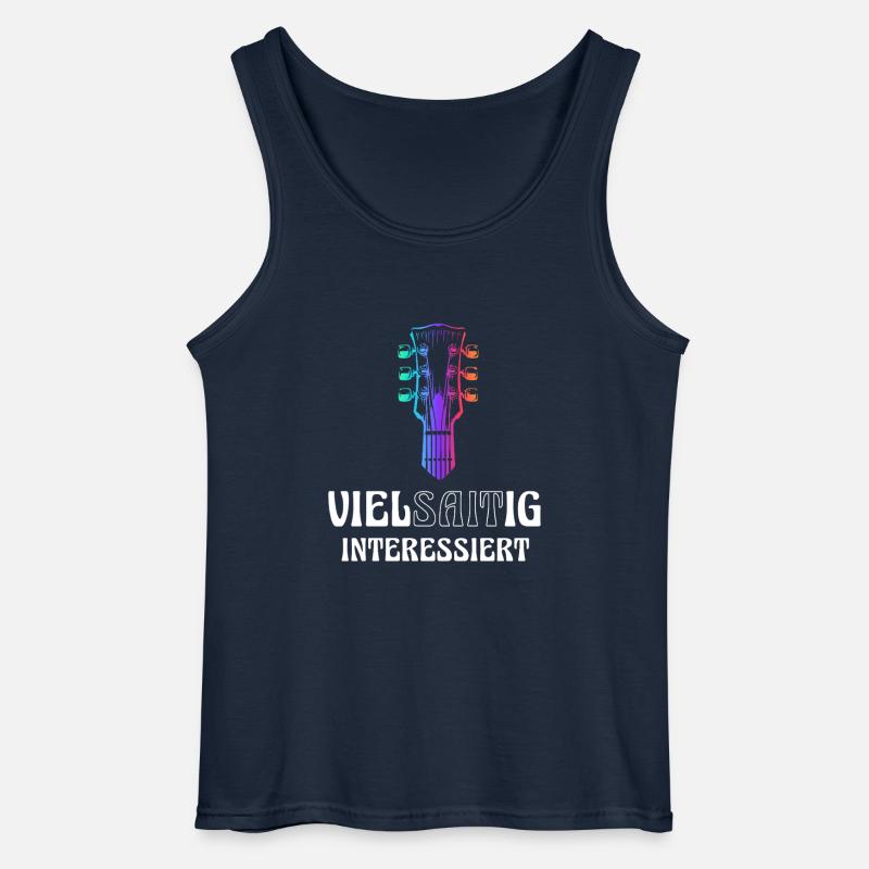 Guitar multi-stringed interested - Gildan Men’s Tank Top - navy