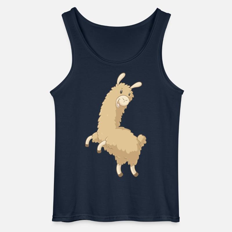 Springendes Comic Alpaka - Gildan Männer Tank Top - Navy