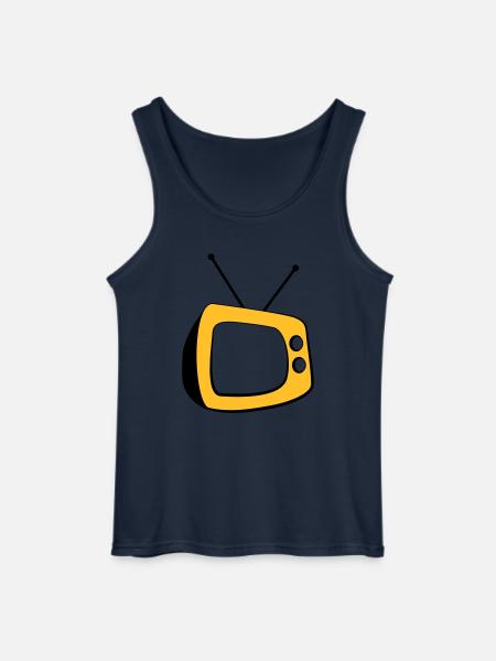 Retro TV Logo - Gildan Männer Tank Top - Navy