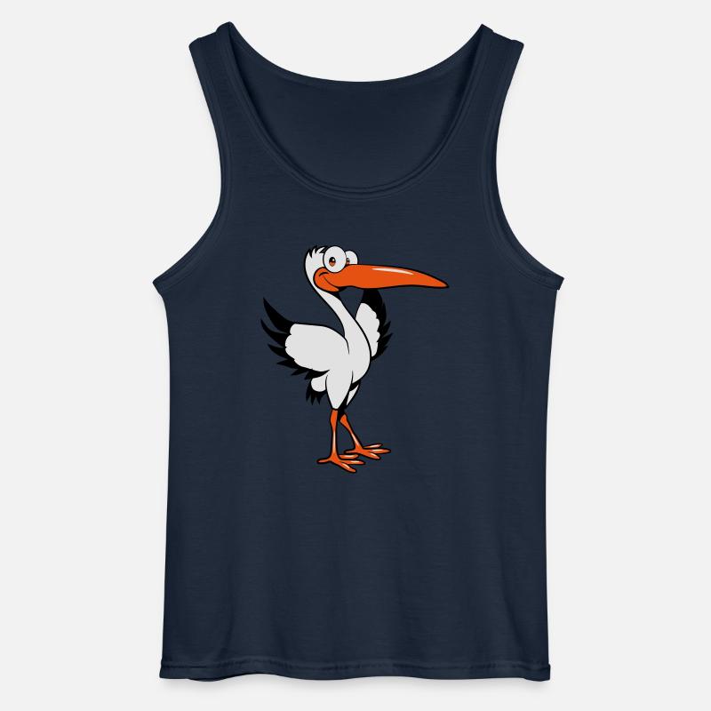 storch witzig comic - Gildan Männer Tank Top - Navy