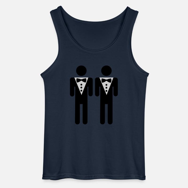 schwul - Gildan Männer Tank Top - Navy