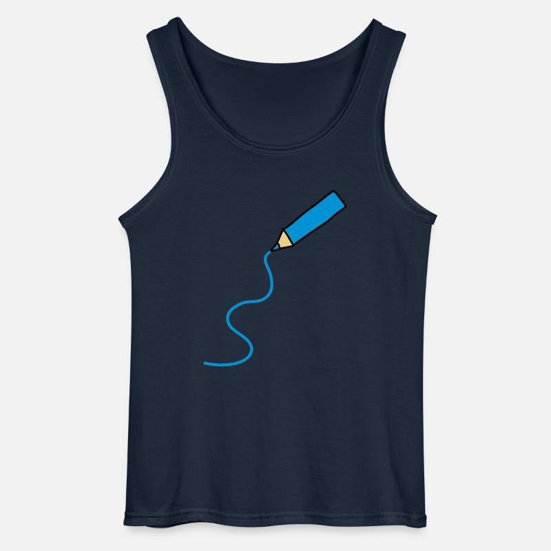 easy_drawing_3c - Gildan Männer Tank Top - Navy