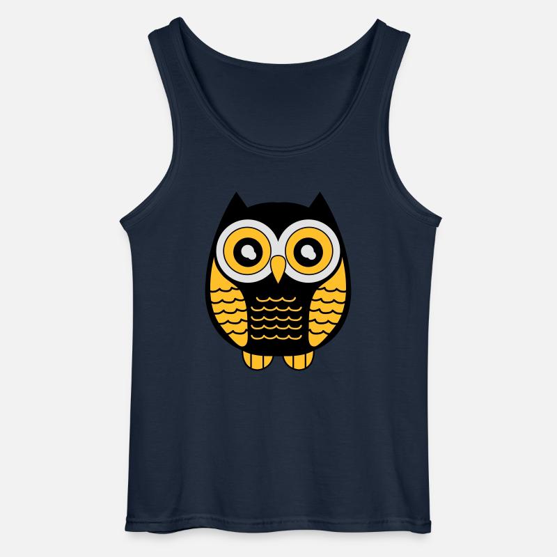 eule_02 - Gildan Männer Tank Top - Navy